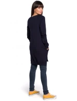 B101 Nadrozmerná tunika s rozdelenými bokmi - vojensky zelená B101 Nadrozmerná tunika s rozdelenými bokmi - vojensky zelená