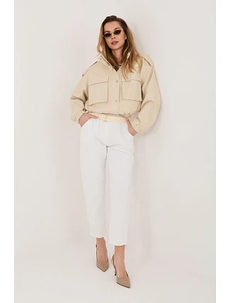 Šnúrové nohavice model 226481 Taliansko Moda Šnúrové nohavice model 226481 Taliansko Moda