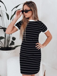 Dámske pruhované mini šaty FITLINES black FashionStreet EY2584