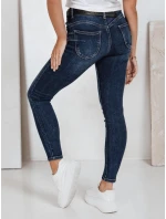 Dámske skinny džínsy námornícka modrá FashionStreet UY2789