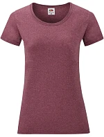 Fruit of the Loom Lady-Fit Valueweight T Dámske tričko 16.1372 melírovaná bordová Fruit of the Loom Lady-Fit Valueweight T Dámske tričko 16.1372 melírovaná bordová