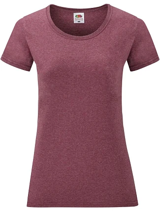 Fruit of the Loom Lady-Fit Valueweight T Dámske tričko 16.1372 melírovaná bordová Fruit of the Loom Lady-Fit Valueweight T Dámske tričko 16.1372 melírovaná bordová
