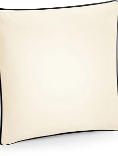 Westford Mill W 355 Fairtrade obliečka na vankúš s lemovaním 50.0355 prírodná/čierna
