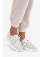 Skórzane Buty Sportowe Damskie Vinceza 41472 Białe