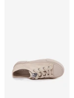 Trampki Damskie Na Platformie LEE ISLA C WOMEN LOW 50253001.35E Beżowe