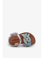 Detské sandále so zapínaním na suchý zips a pletenými remienkami Blue Dianttha Detské sandále so zapínaním na suchý zips a pletenými remienkami Blue Dianttha