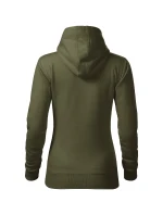 Dámska vojenská mikina s plášťom