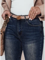 Dámske džínsové nohavice PUSHFIT push up tmavomodré FashionStreet UY2320