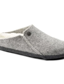 Birkenstock Zermatt Light Grey Wool Felt Insulated Slippers Regular Wide (1015092)