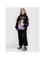 Dievčenská mikina bez prúžkov s kapucňou 4F 4FJRAW25TSWSF2293-20S