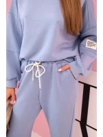 Súprava tepláky + nohavice maslová tkanina svetlý denim Súprava tepláky + nohavice maslová tkanina svetlý denim