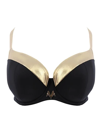 Dámsky vrchný diel plaviek SK 178 Black with gold - AVA