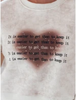 Dámska nadrozmerná mikina so srdcom DESSER sivá FashionStreet BY1466