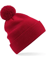 Beechfield B 450N Pletená bio čiapka s bambulou „Snowstar®“ 53.450N classic red Beechfield B 450N Pletená bio čiapka s bambulou „Snowstar®“ 53.450N classic red
