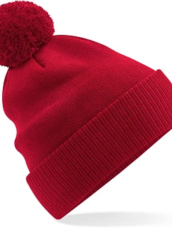 Beechfield B 450N Pletená bio čiapka s bambulou „Snowstar®“ 53.450N classic red