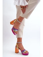 Sandały Damskie Na Słupku D&A CR920 Multikolor