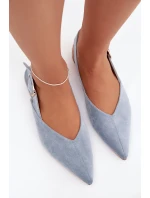 Dámské baleríny S přezkou Modré Tanelia
