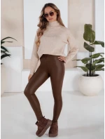 Dámske čokoládové voskované nohavice VALENTIS FashionStreet UY1559