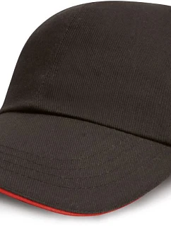Result Headwear RC 024XP 6-panelová nízkoprofilová sendvičová čiapka 28.24XP čierna/červená