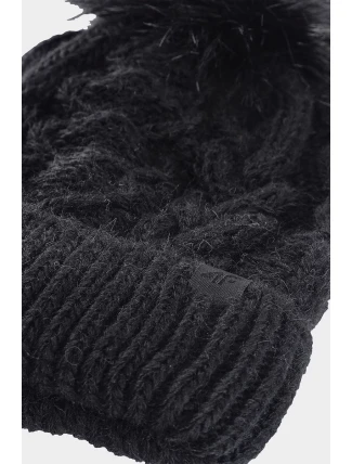 Dziewczęca Zimowa Czapka 4F 4FJWAW24ACAPF421-21S Czarna