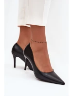 Szpilki Damskie Z Eko Skóry Czarne Sivana