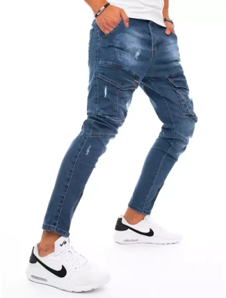 Pánske bojové džínsové nohavice modré FashionStreet UX3293 Pánske bojové džínsové nohavice modré FashionStreet UX3293
