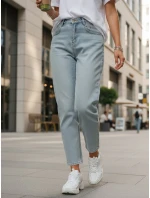 FashionStreet dámske svetlomodré nohavice mom fit UY2858
