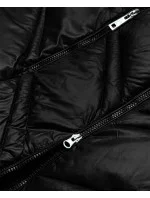 Dámska prechodná bunda s kapucňou čierna (H-97)