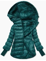 Dámska krátka bunda s pletenými rebrovanými manžetami námornícka (P22/P3-6636-56)