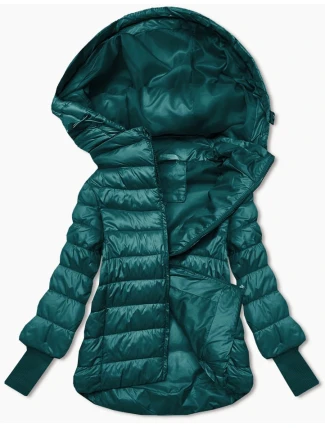 Dámska krátka bunda s pletenými rebrovanými manžetami námornícka (P22/P3-6636-56)