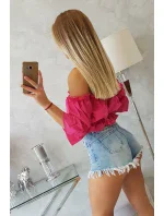 Fuchsiová blúza s pruhmi