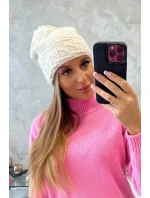 Dámska čiapka Aniela K338 ecru