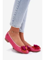 Kožené baletné topánky Maciejka P6801-15 Fuchsia