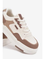 Sneakersy Na Platformie Big Star OO274A151 Ciemnobeżowe