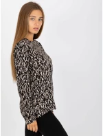 Blúzka D73771M10971AEN čierna a béžová