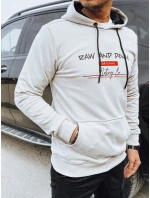 FashionStreet pánska svetlosivá mikina s potlačou BX5710