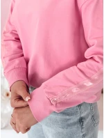 Dámska jednofarebná mikina LUMIVIA pink FashionStreet BY1371
