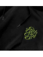 Krátka čierna dámska mikina (26013)