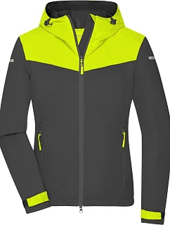 Daiber JN 1179 Dámska outdoorová softshellová bunda 02.1179 carbon/bright yellow/carbon