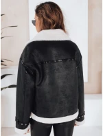 Dámska bunda z ovčej kože čierna FashionStreet TY5125