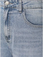 Dámske baggy džínsy s vysokým pásom svetlomodré FashionStreet UY2934