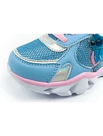 Leomil detská športová obuv tenisky Stitch ľahký suchý zips LED modrá