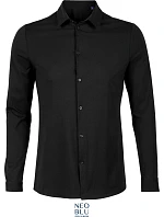 NEOBLU Balthazar Men Košele s dlhým rukávom 24.3198 deep black NEOBLU Balthazar Men Košele s dlhým rukávom 24.3198 deep black