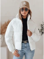 Dámska krátka zimná prešívaná bunda VIBEGIRL biela FashionStreet TY4947