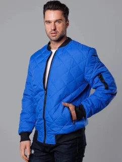 Pánsky prešívaný bomber tmavomodrý (MY01-7)