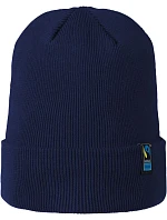 Neutral O 93055 Pletená čiapka z organického materiálu s certifikátom Fairtrade 77.9355, tmavomodrá