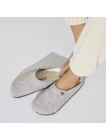 Birkenstock Zermatt Light Grey Wool Felt Insulated Slippers Regular Wide (1015092)