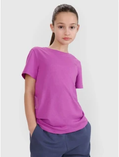 Dievčenské jednofarebné tričko 4F 4FJWSS25TTSHF2177-50S
