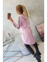 Mikina so zipsom na chrbte fialová