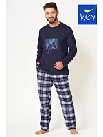 Pánske pyžamo MNS 412 B24 tmavomodré – Key Pánske pyžamo MNS 412 B24 tmavomodré – Key